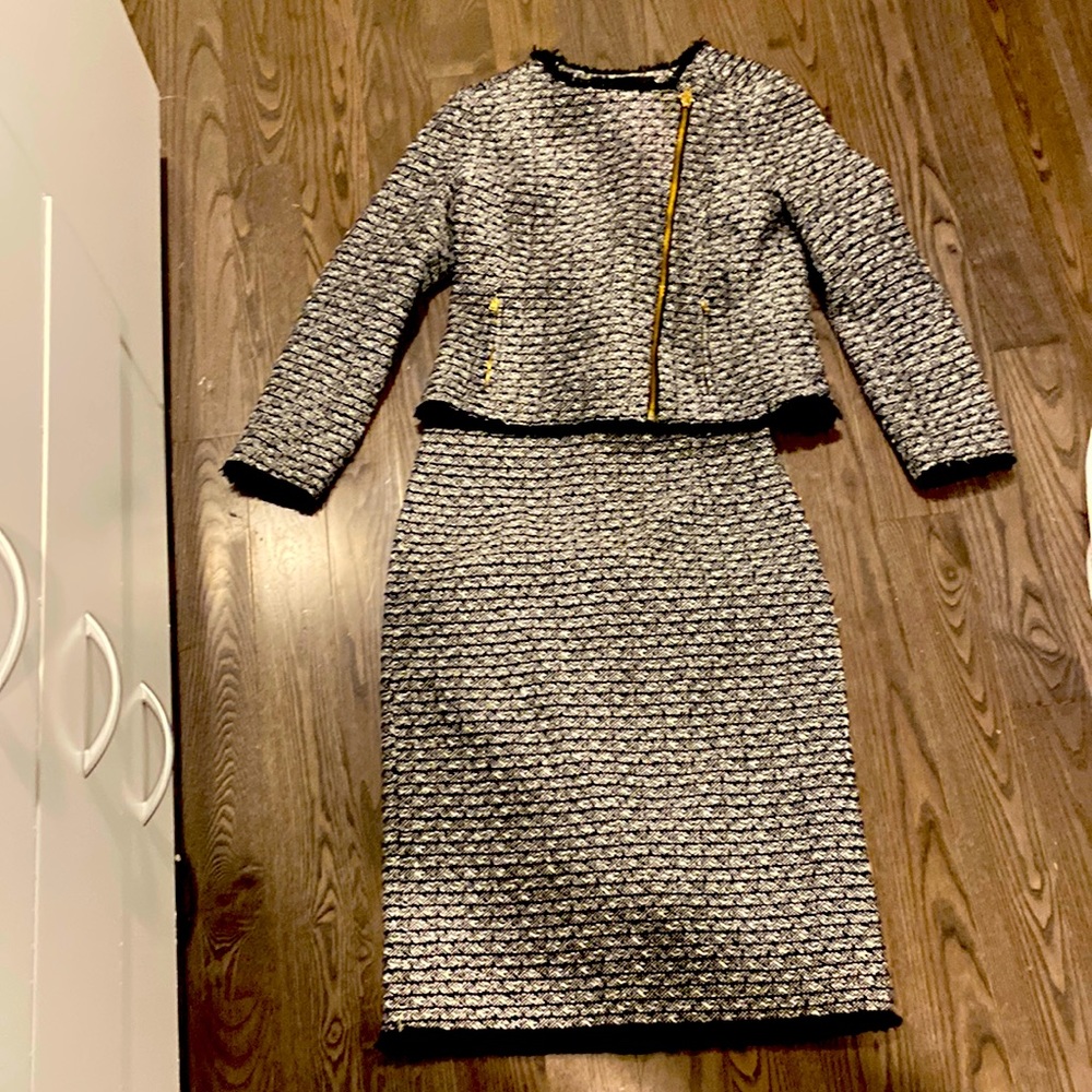 J crew tweed suit